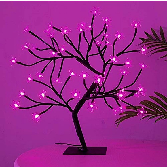 Japanese Cherry Blossom Retro Asian Cute Neon Pink Tree Decor for Birthday/Dorm - Picture 4 of 6